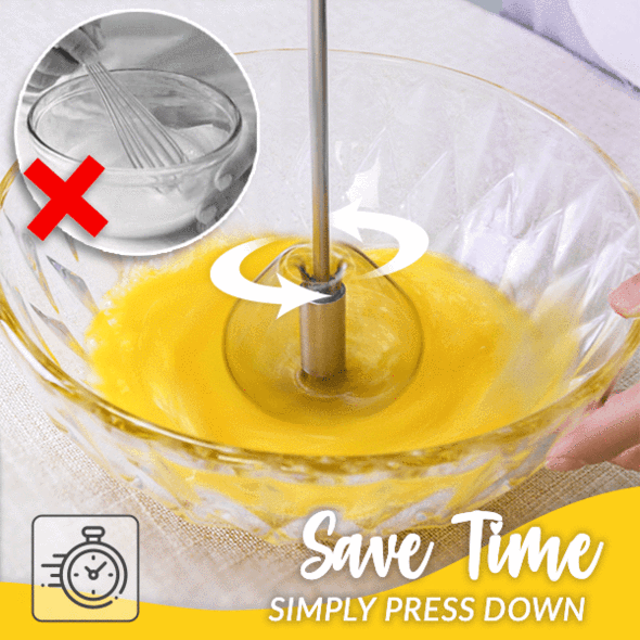 🔥Stainless Steel Semi-Automatic Whisk