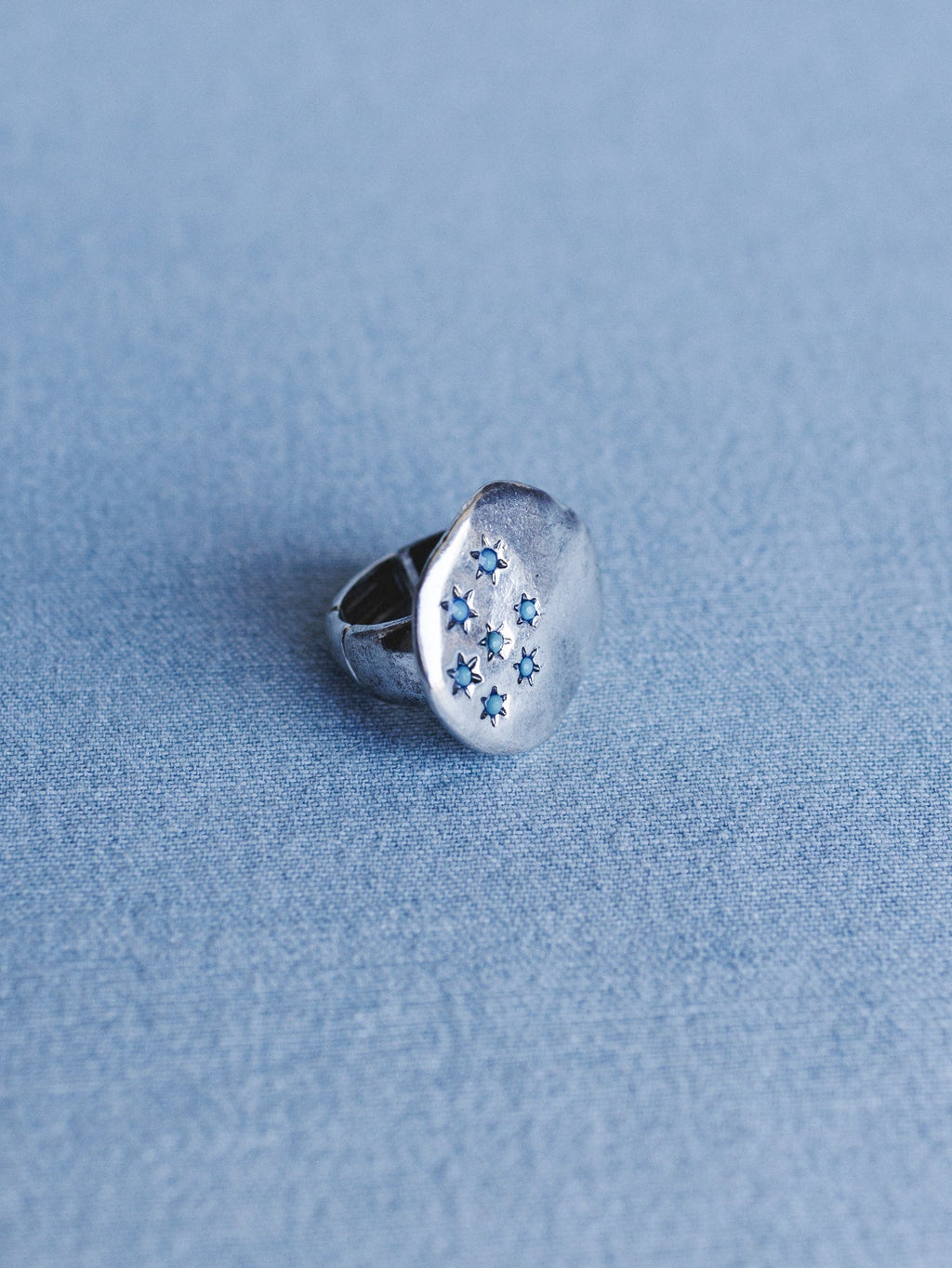 Starlit Stone Ring - Silver