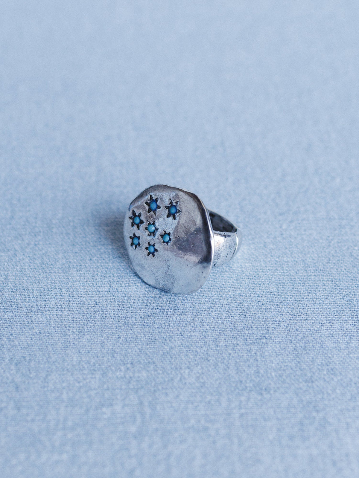 Starlit Stone Ring - Silver