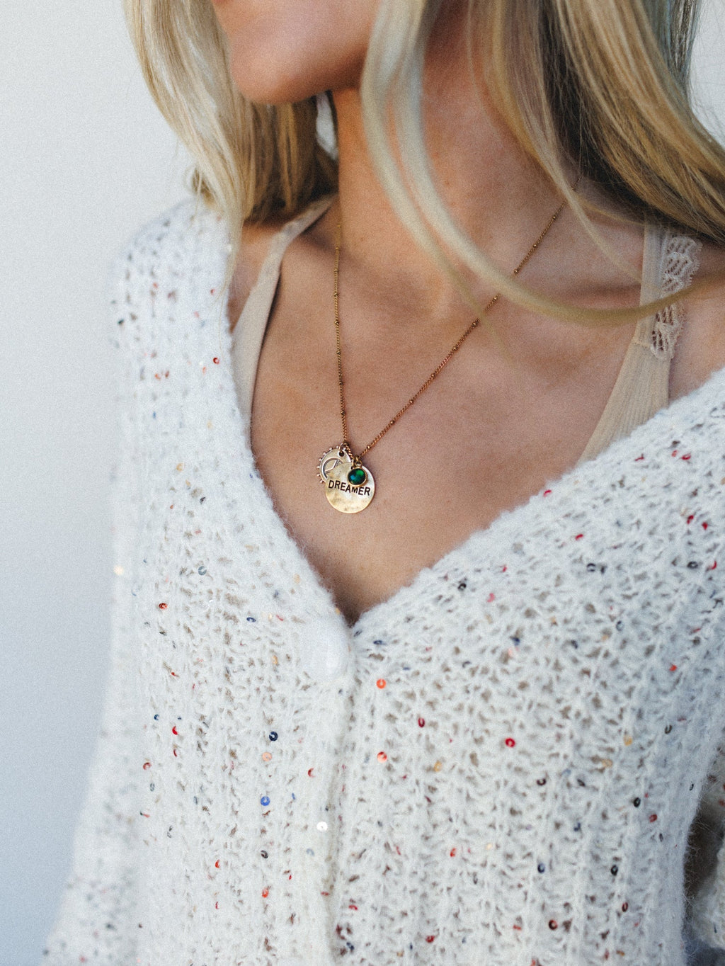 May Dreamer Birthstone Necklace - Emerald