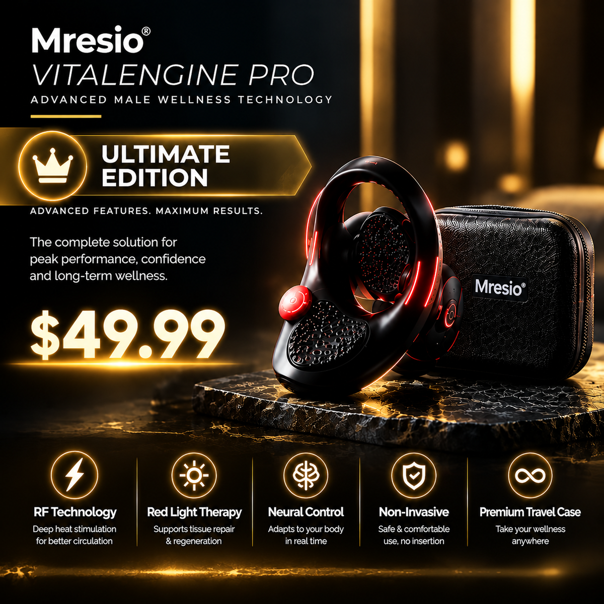 🔥Mresio® VitalEngine Pro-The #1 5-in-1 at-home trainer that reverses ED; PE with advanced Precision