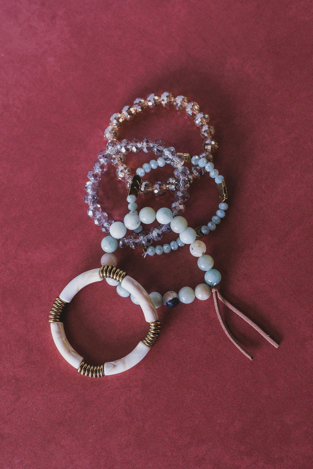 Romilly Bracelet Set - Mint Multi