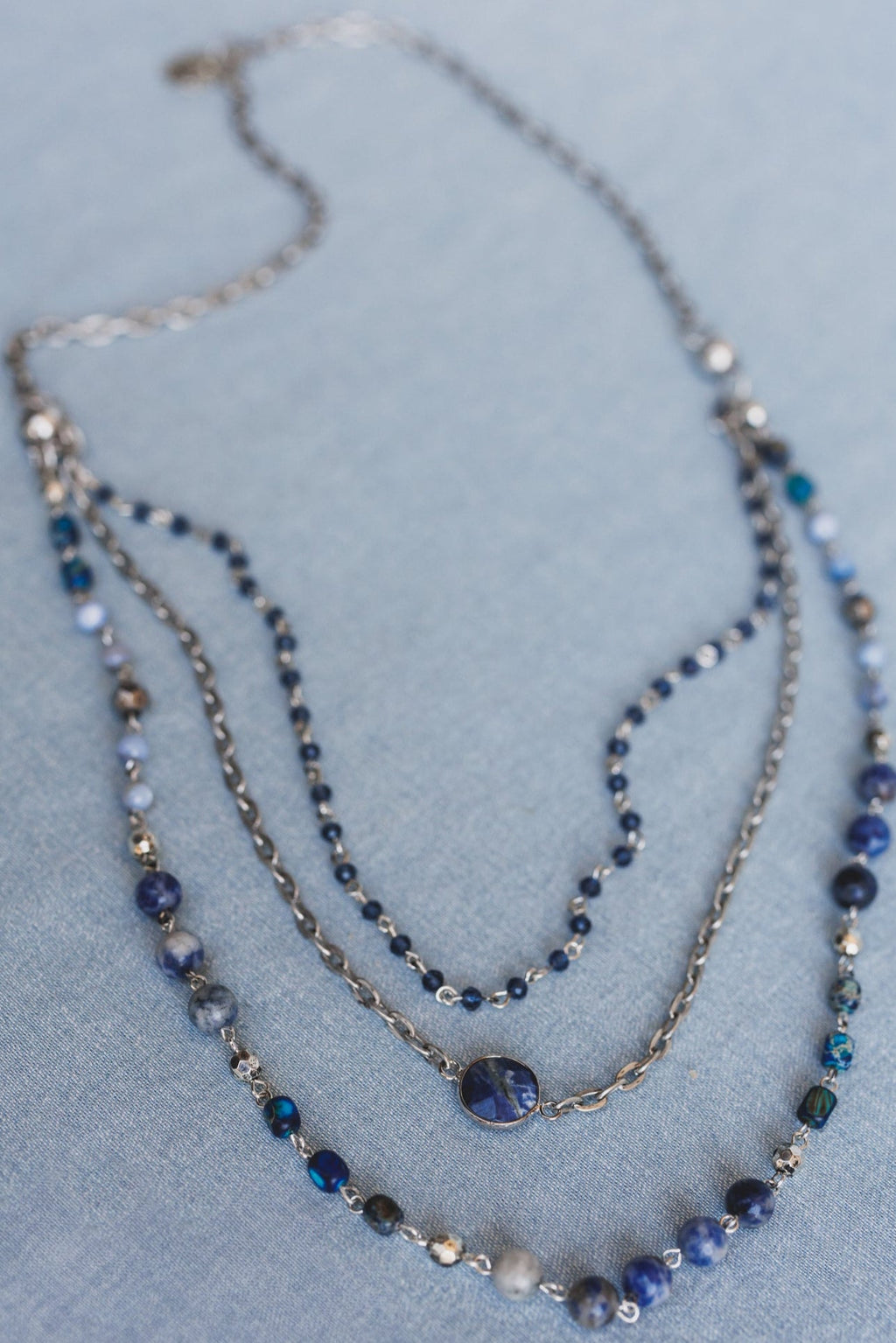 Turquoise Cascade Necklace - Blue Multi