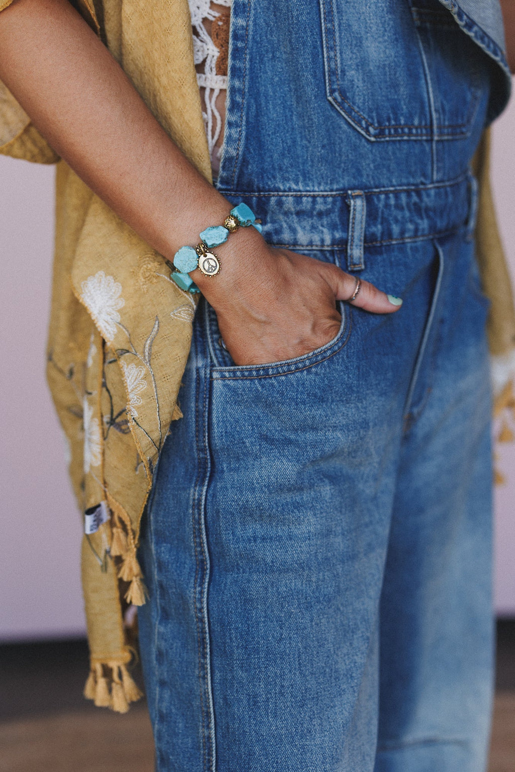 Solstice Treasure Beaded Bracelet - Turquoise