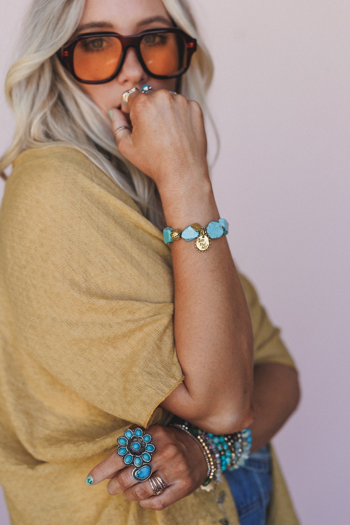 Solstice Treasure Beaded Bracelet - Turquoise