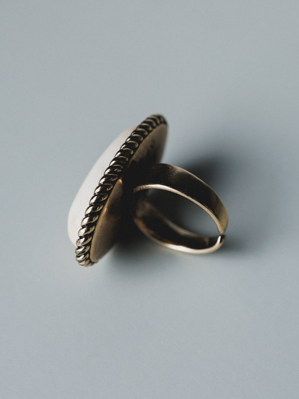 Roma Sun Stone Ring - White
