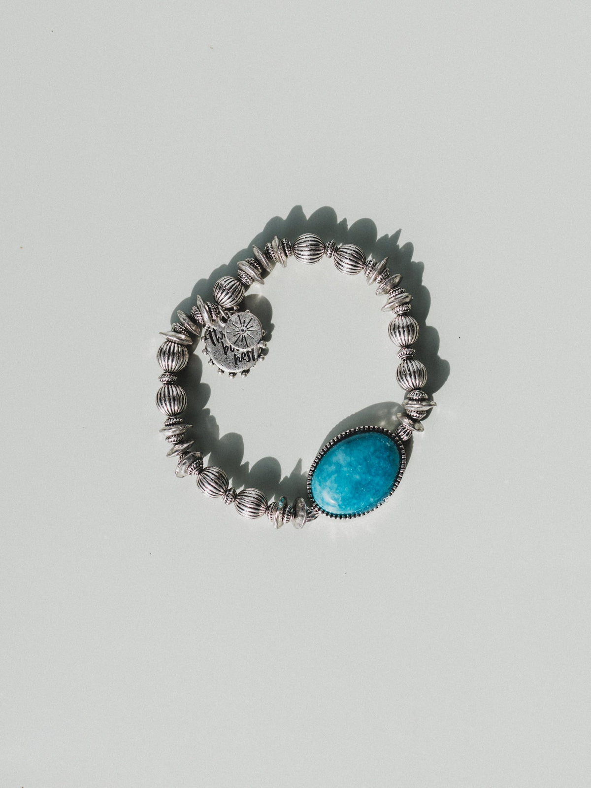 Ibiza Moon Beaded Bracelet - Turquoise