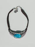 Ibiza Moon Statement Necklace - Turquoise