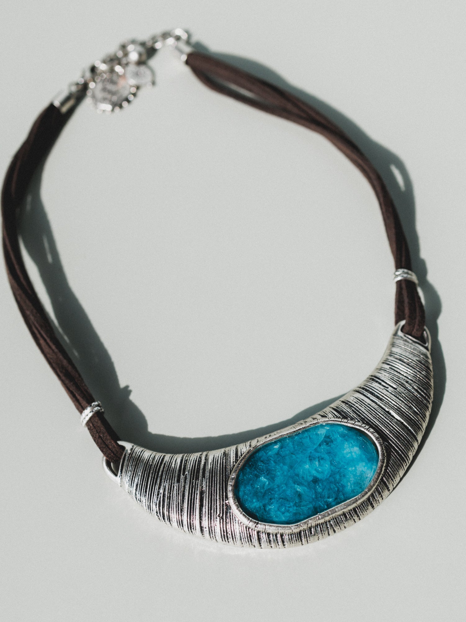 Ibiza Moon Statement Necklace - Turquoise