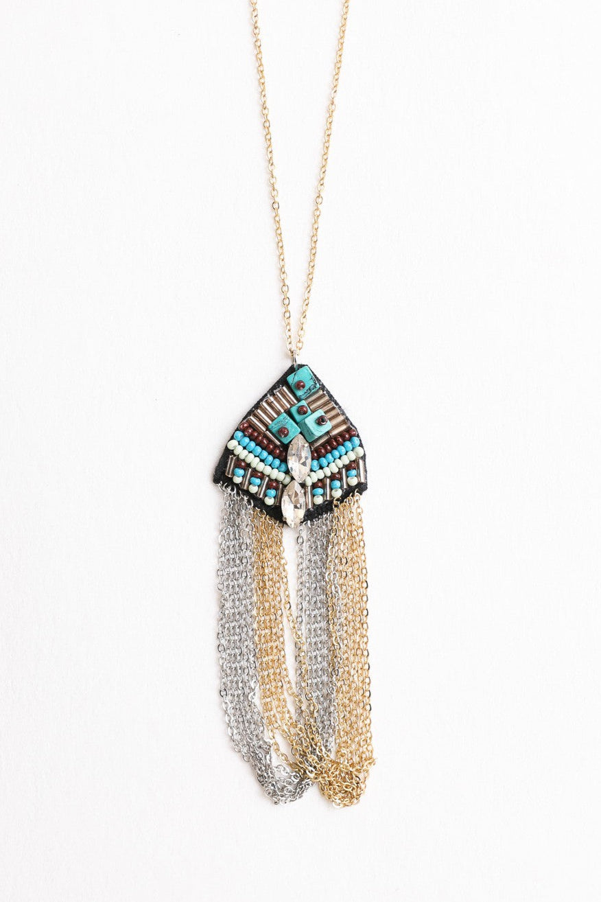 By Sea Medallion Necklace - Turquoise