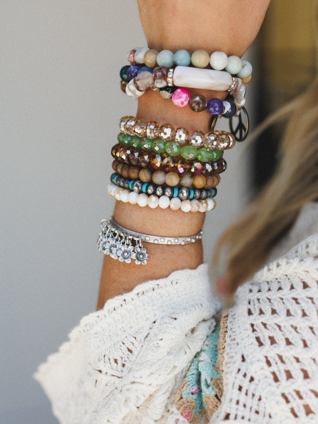Fields of Flowers Bracelet - Silver