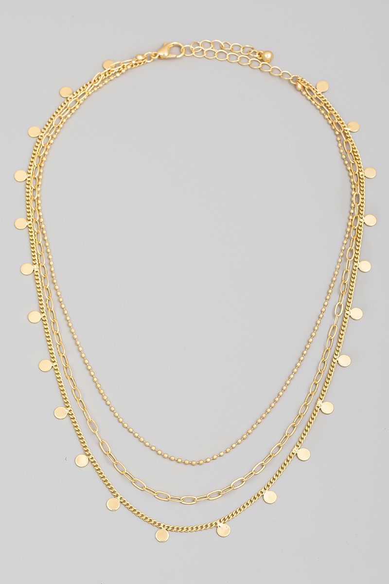 Gilded Glow Layered Necklace - Gold