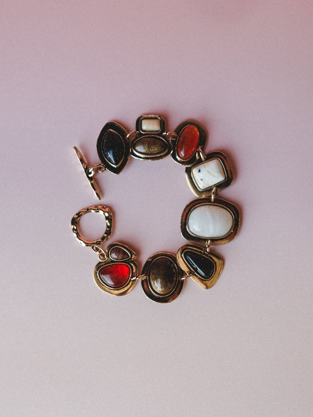 Honey Stone Bracelet - Brown Multi