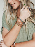 On The Horizon Wrap Bracelet - Coral Multi
