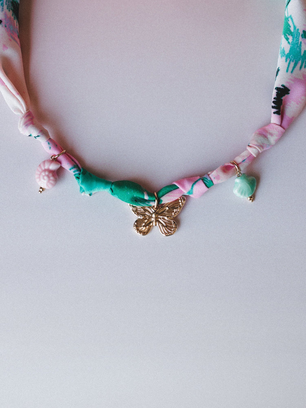 Rae Butterfly Charm Necklace - Gold