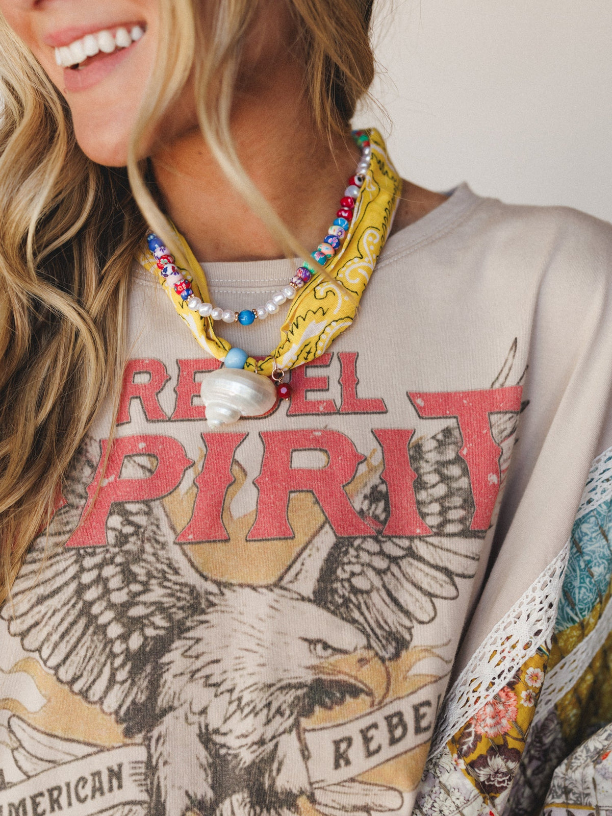 Golden Tide Charm Necklace Set - Yellow