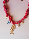Golden Sea Necklace - Red