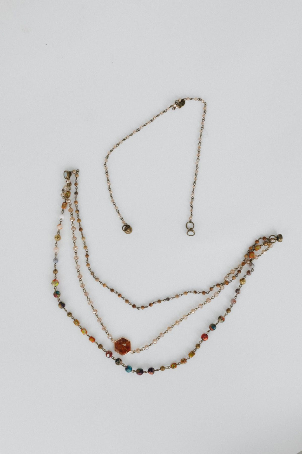 Gotta Glow Cascading Necklace - Orange