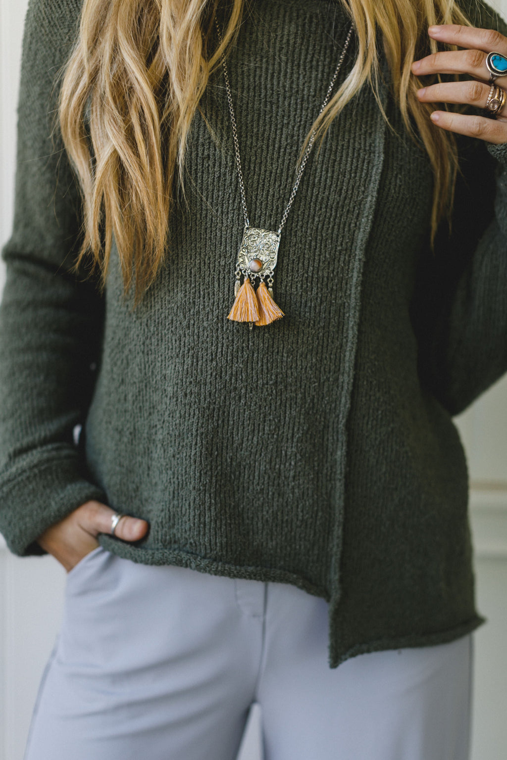 Western Plains Pendant Necklace - Silver