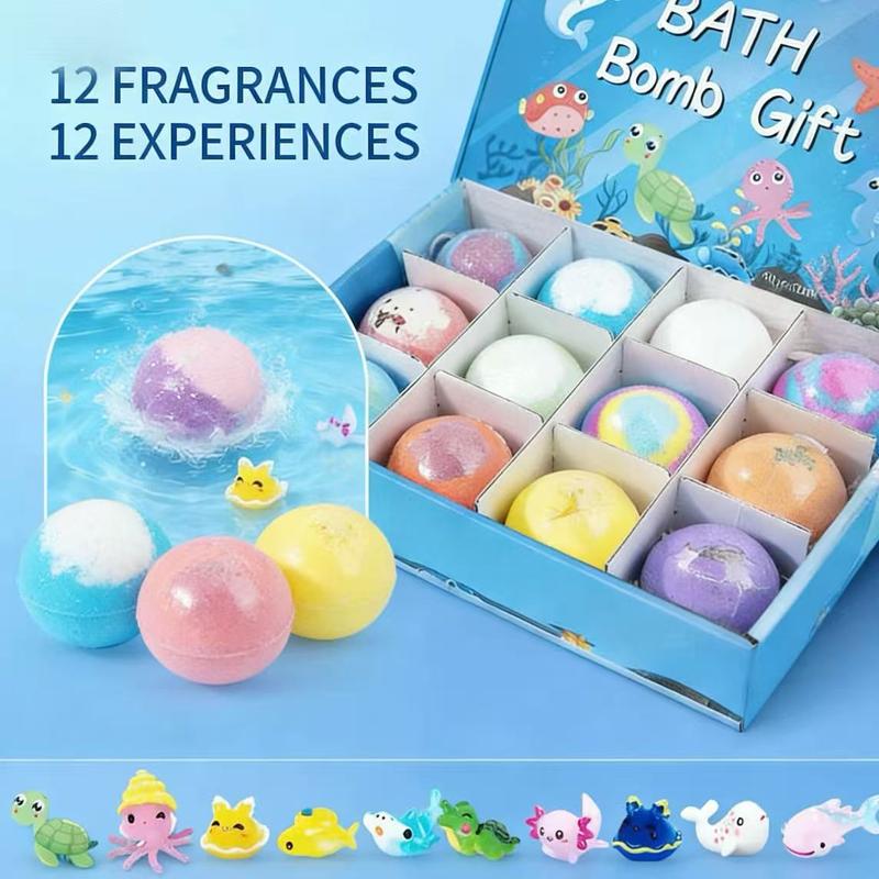 🔥 Natural Bath Bombs for Kids with Mega Bubbles & Surprise Inside🫧12 pcs[1 Box]