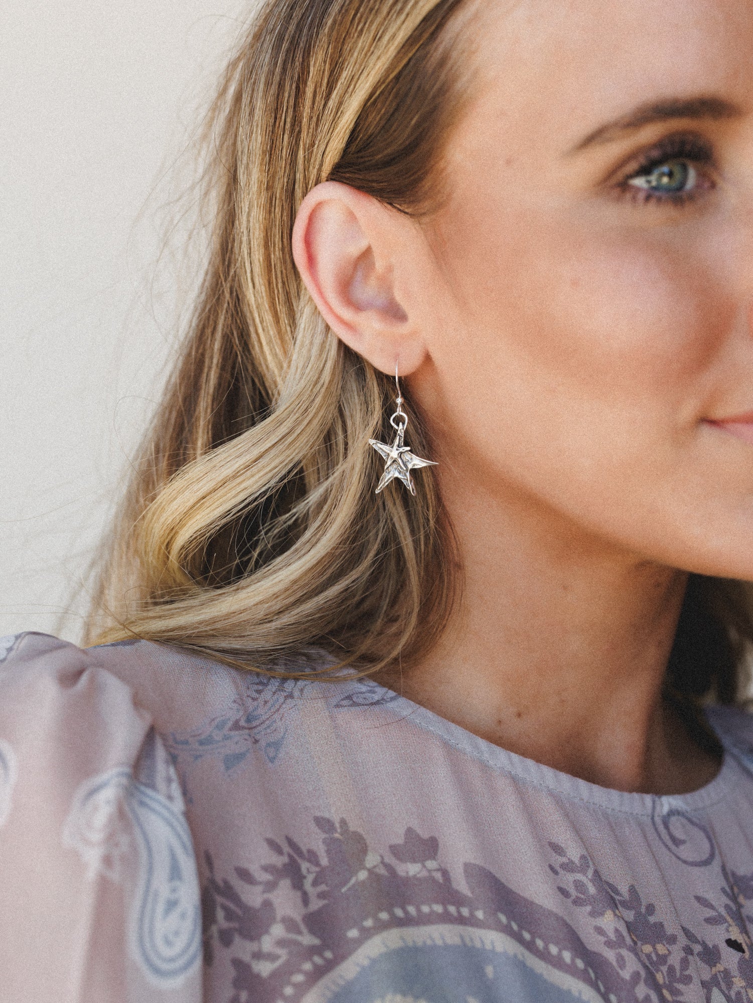 Moon and Stars Earrings - Silver