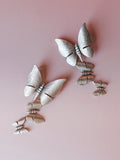 Butterfly Train Earrings - Silver
