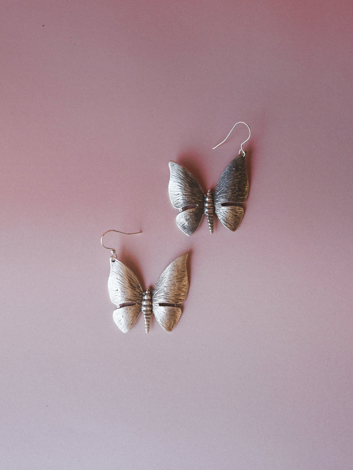Wings Take Flight Earrings - Silver