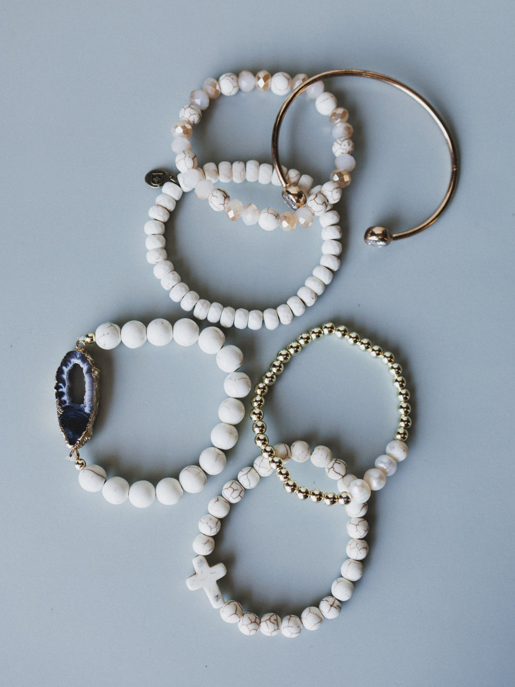 Aspen Bracelet Set - White
