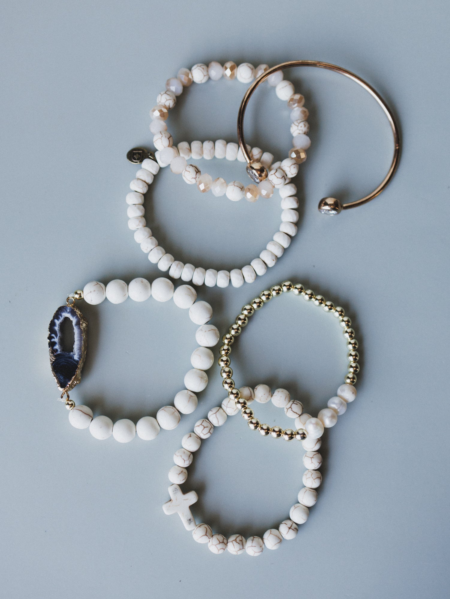 Aspen Bracelet Set - White