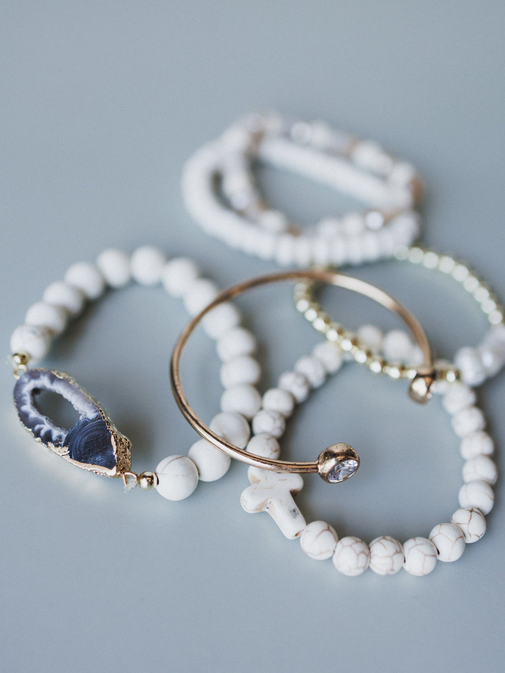 Aspen Bracelet Set - White
