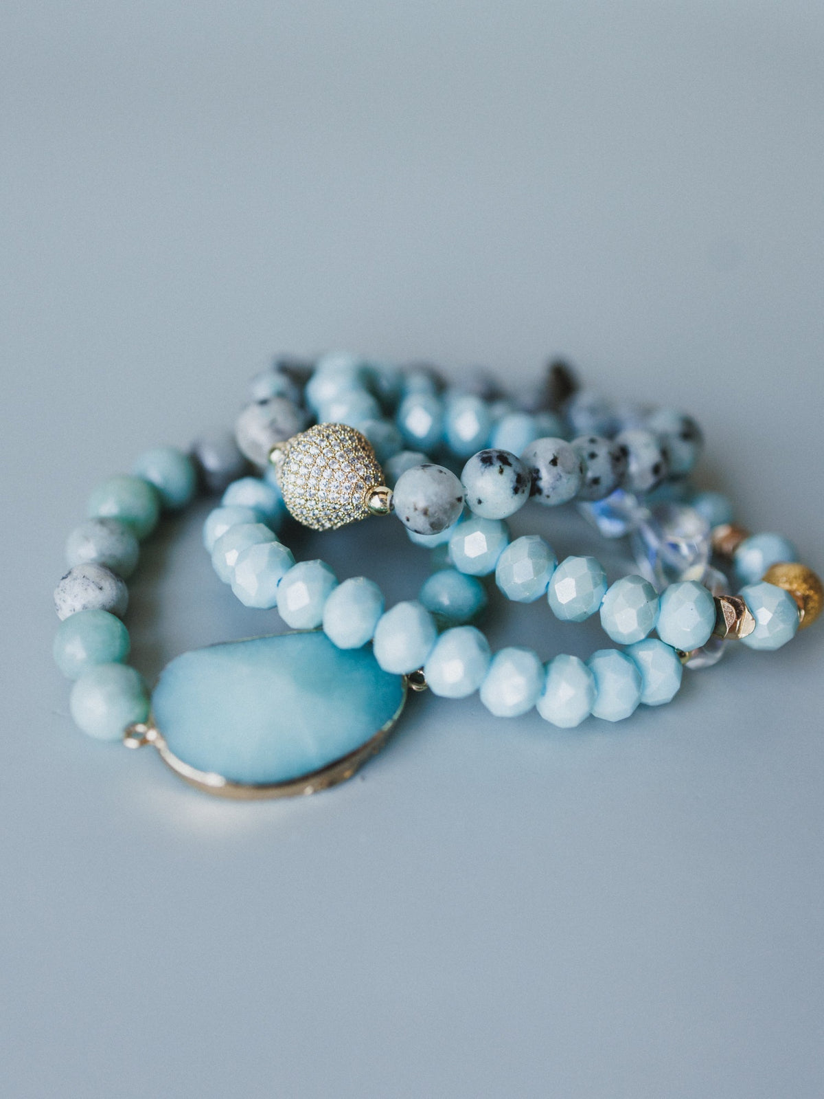 Julia Bracelet Set - Amazonite
