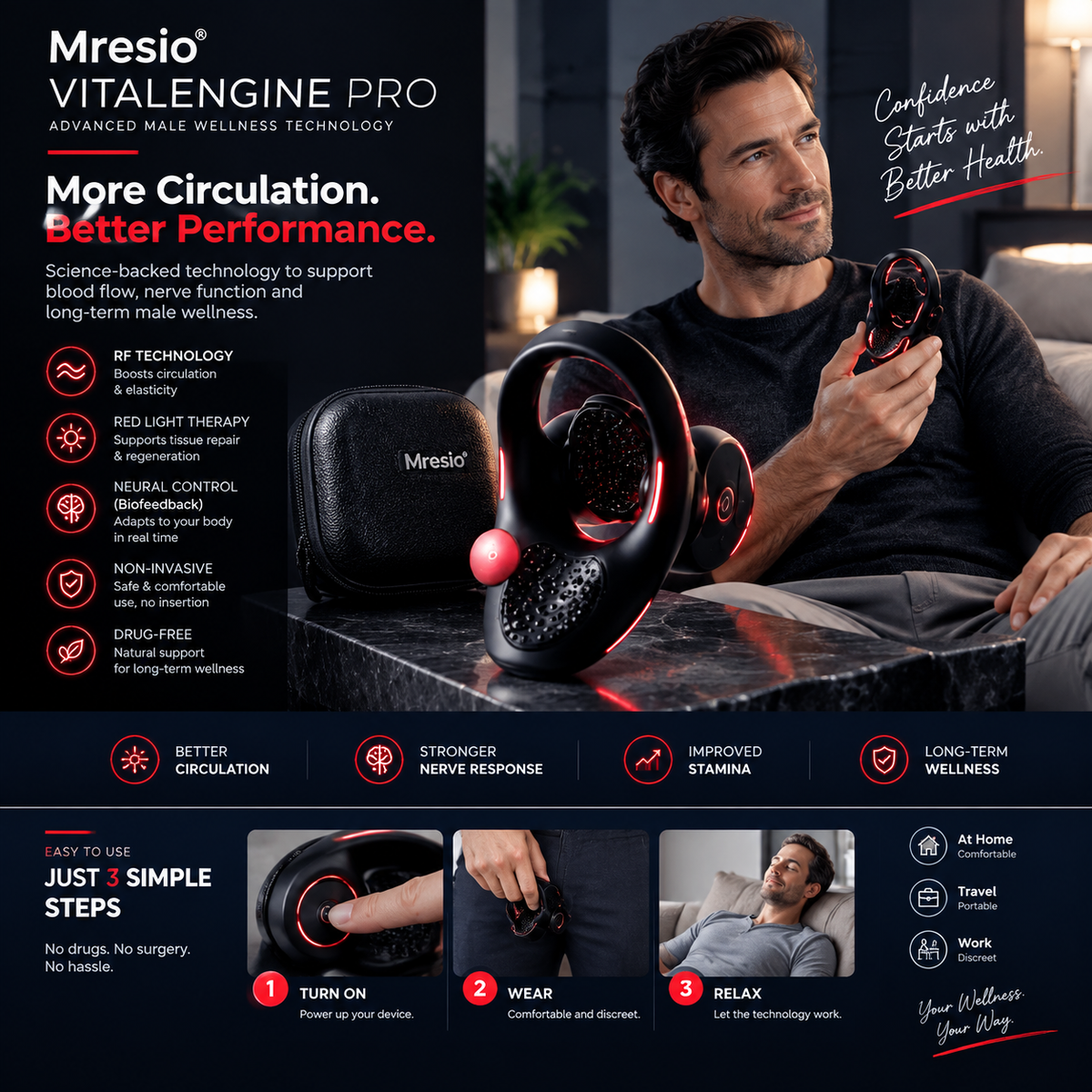 🔥Mresio® VitalEngine Pro-The #1 5-in-1 at-home trainer that reverses ED; PE with advanced Precision