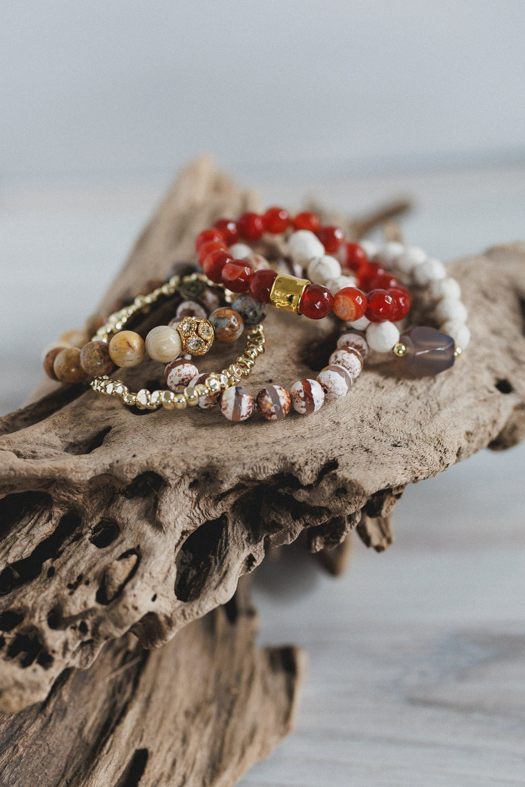 Sunset Party Bracelet Set - Red Multi