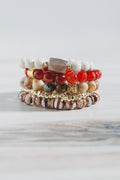 Sunset Party Bracelet Set - Red Multi