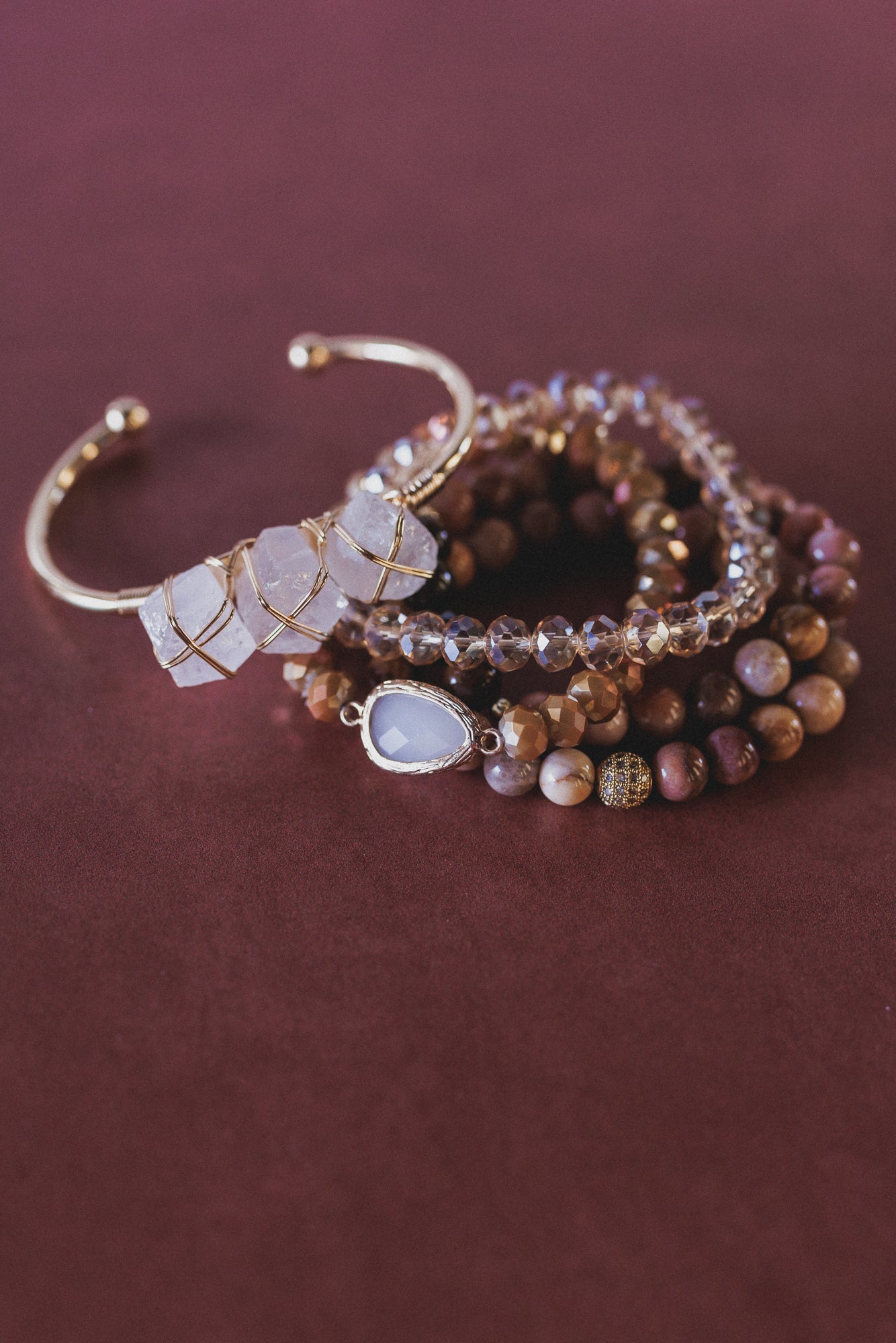 Peaches And Cream Bracelet Set - Orange Multi