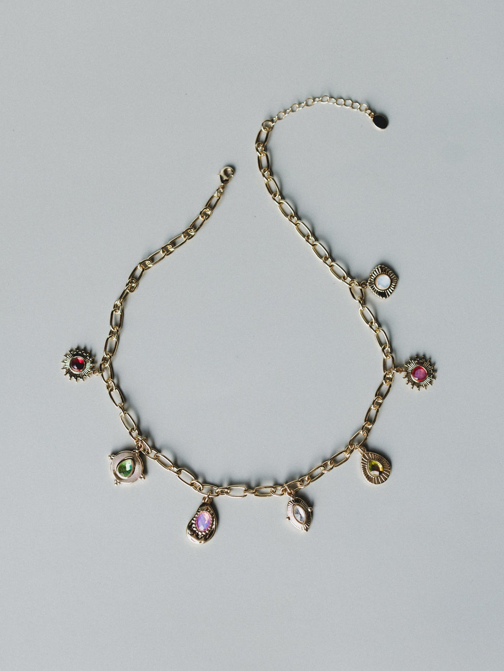 Jewel Charm Necklace - Multi