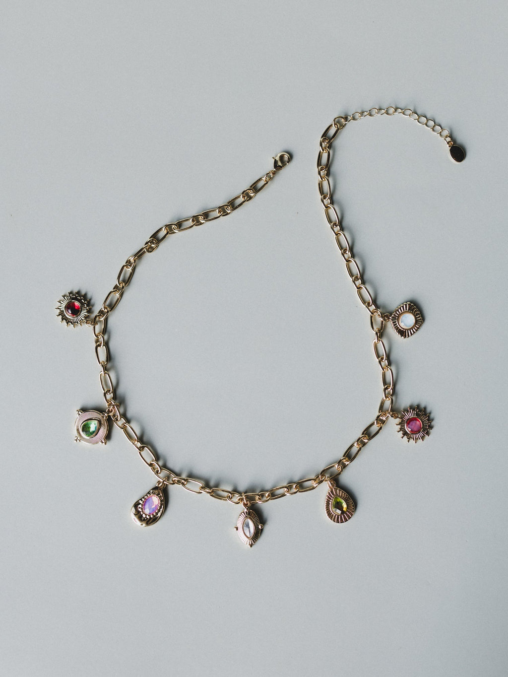 Jewel Charm Necklace - Multi