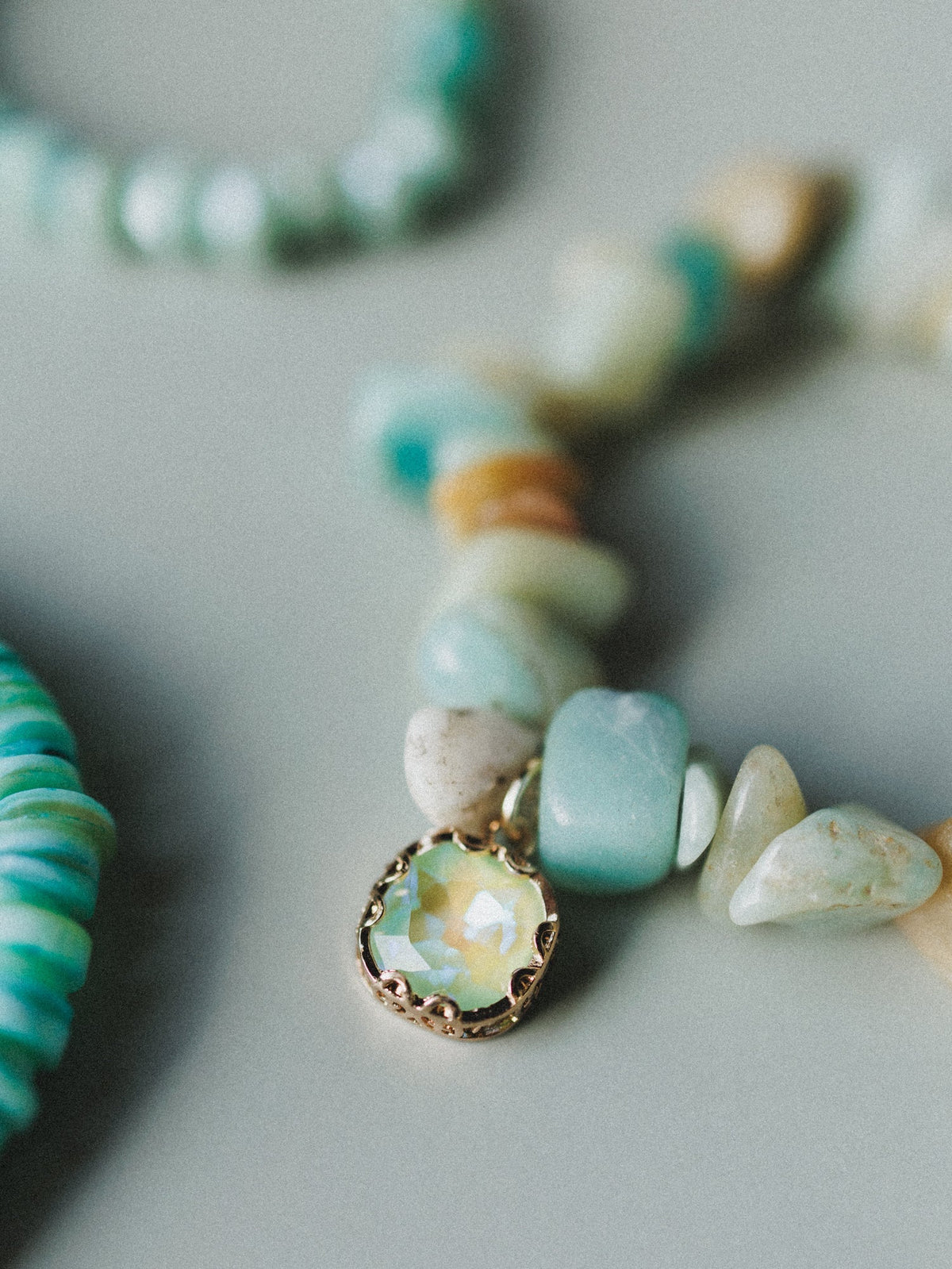 Summer Glow Beaded Bracelets - Aqua