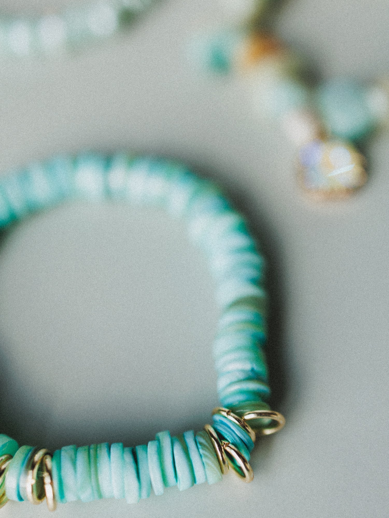 Summer Glow Beaded Bracelets - Aqua