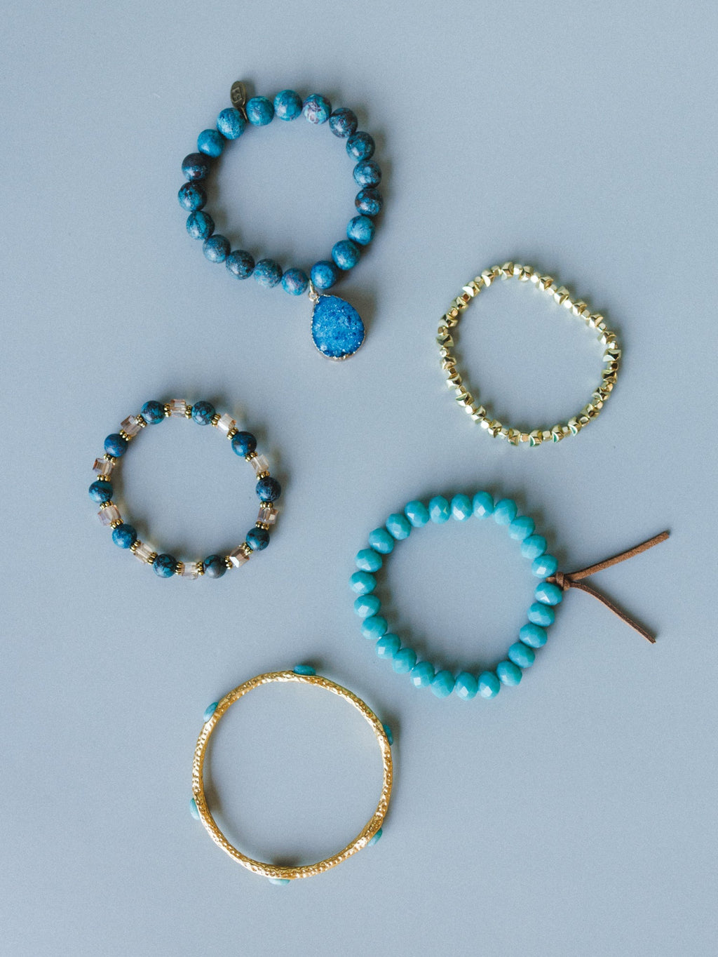 Beatrice Bracelet Stack - Turquoise
