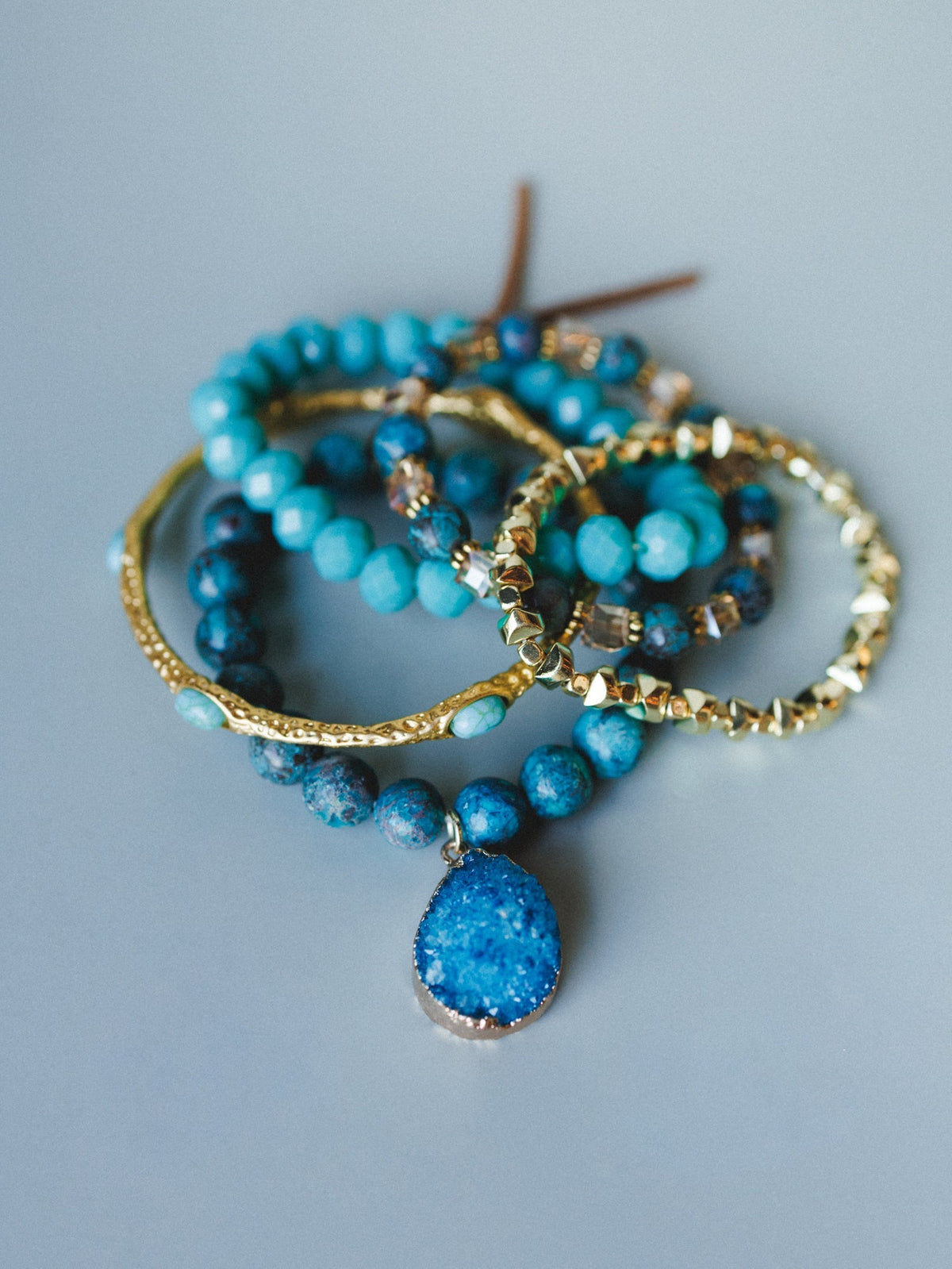 Beatrice Bracelet Stack - Turquoise
