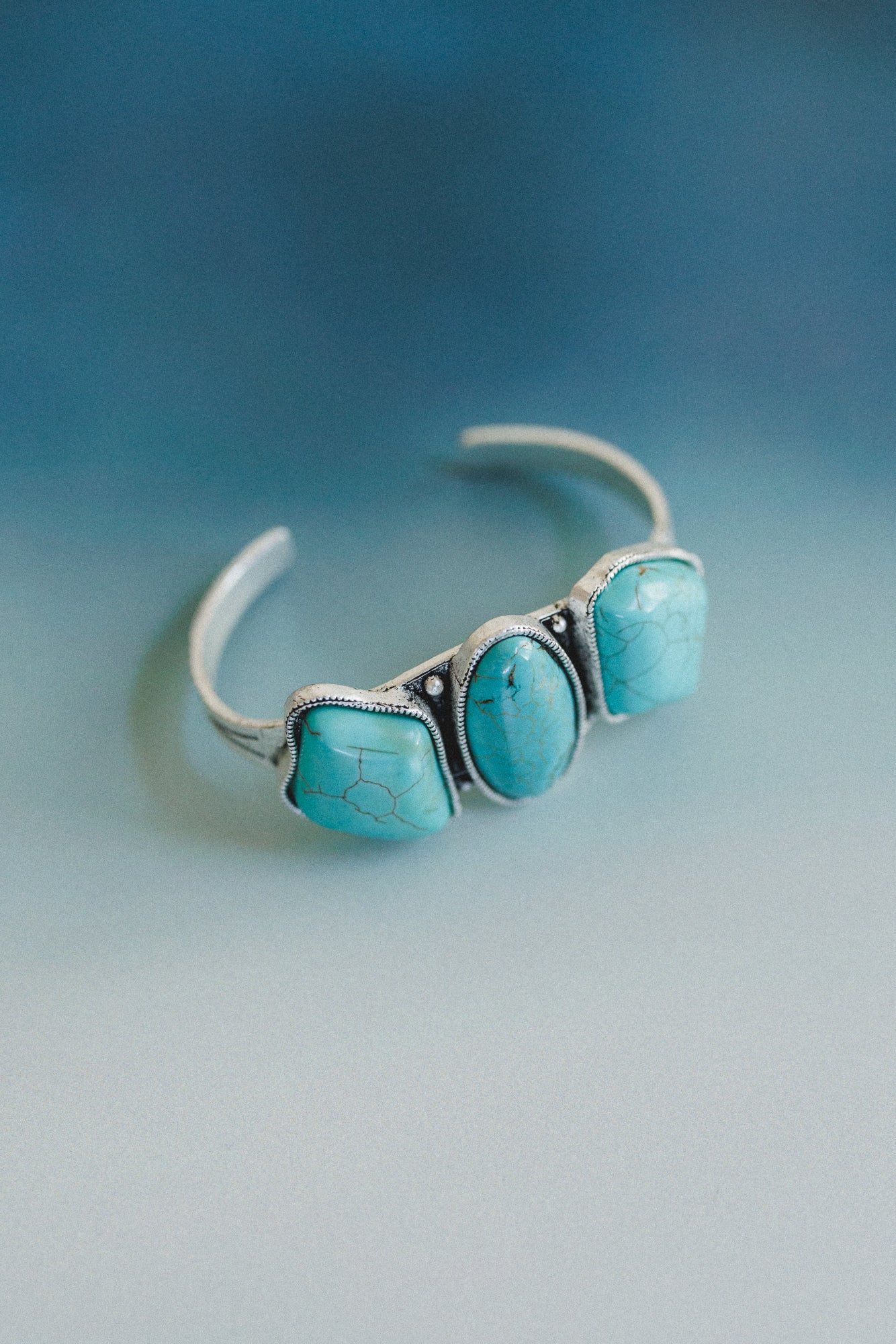 Three Wishes Cuff Bracelet - Turquoise