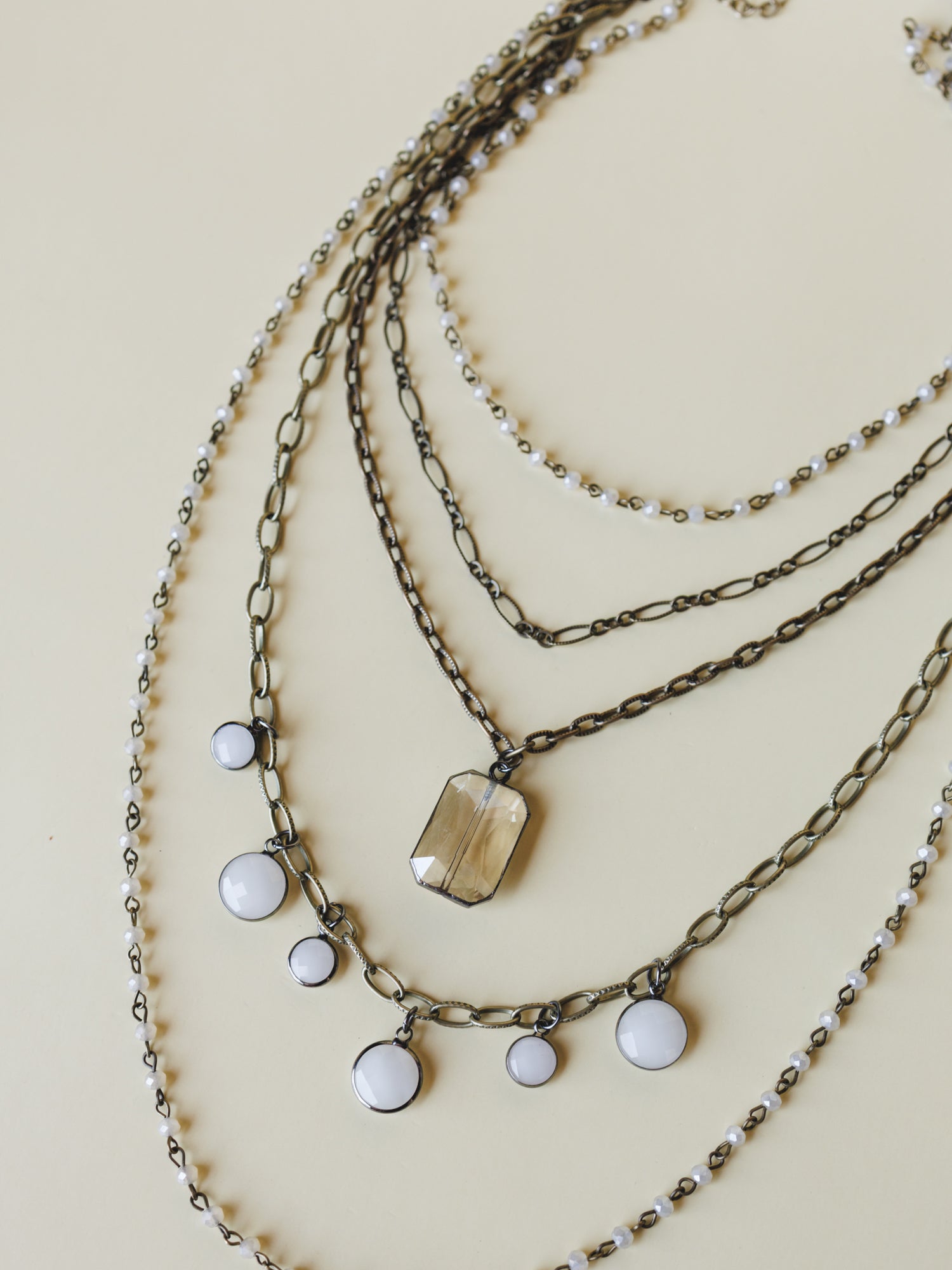 Grace Layered Necklace - Bronze