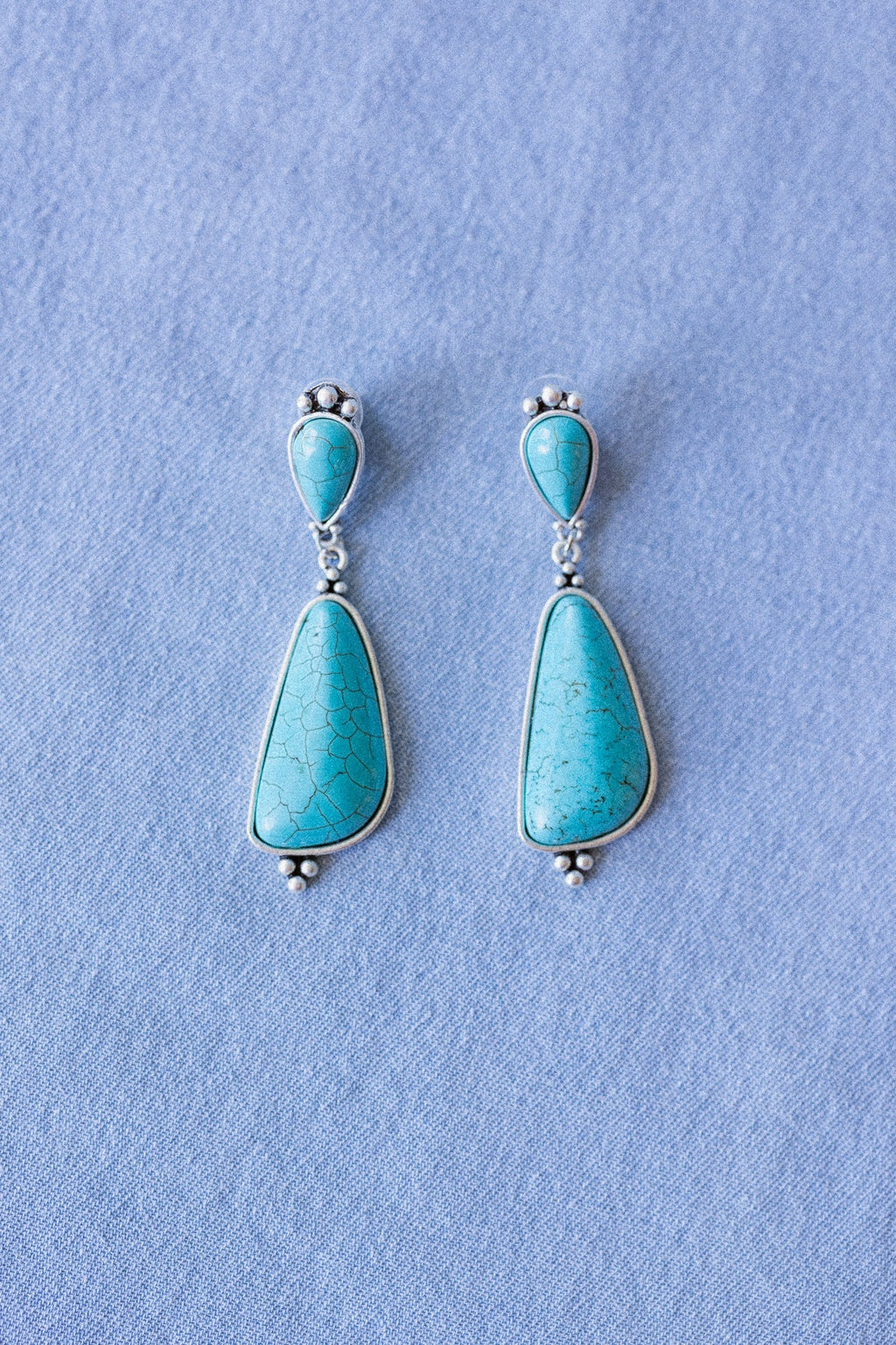 Silver Bayou Earrings - Turquoise