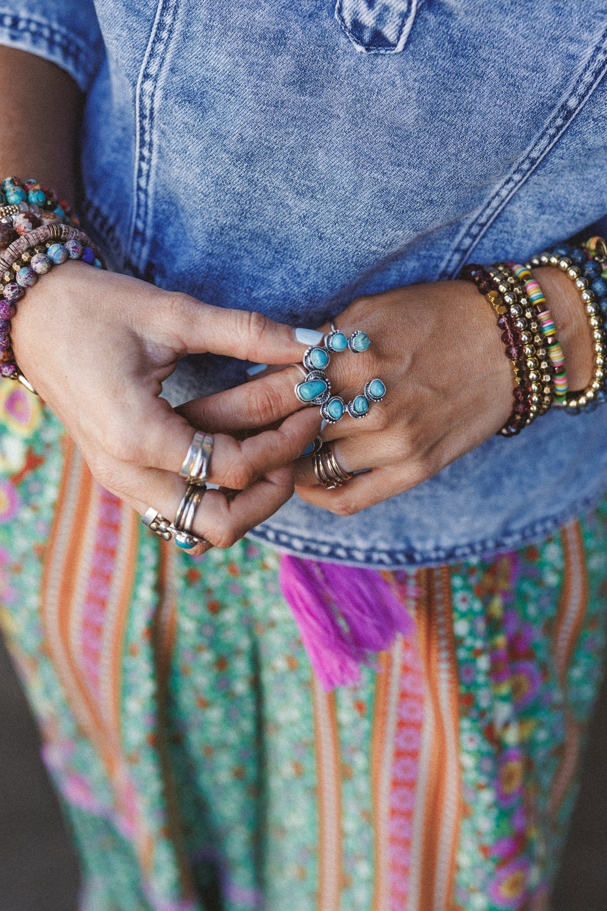 Celia Blossom Turquoise Ring - Turquoise