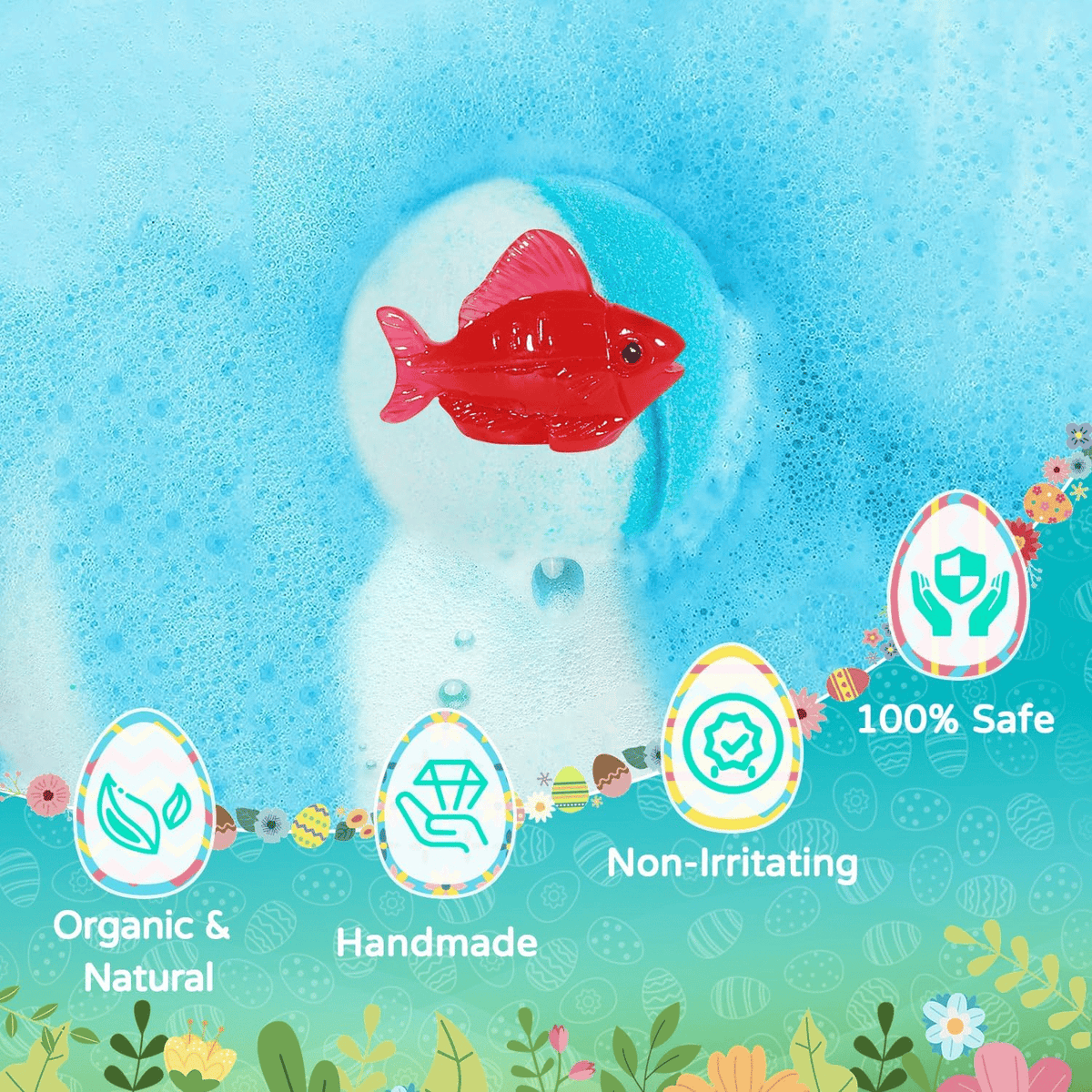 🔥 Natural Bath Bombs for Kids with Mega Bubbles & Surprise Inside🫧12 pcs[1 Box]