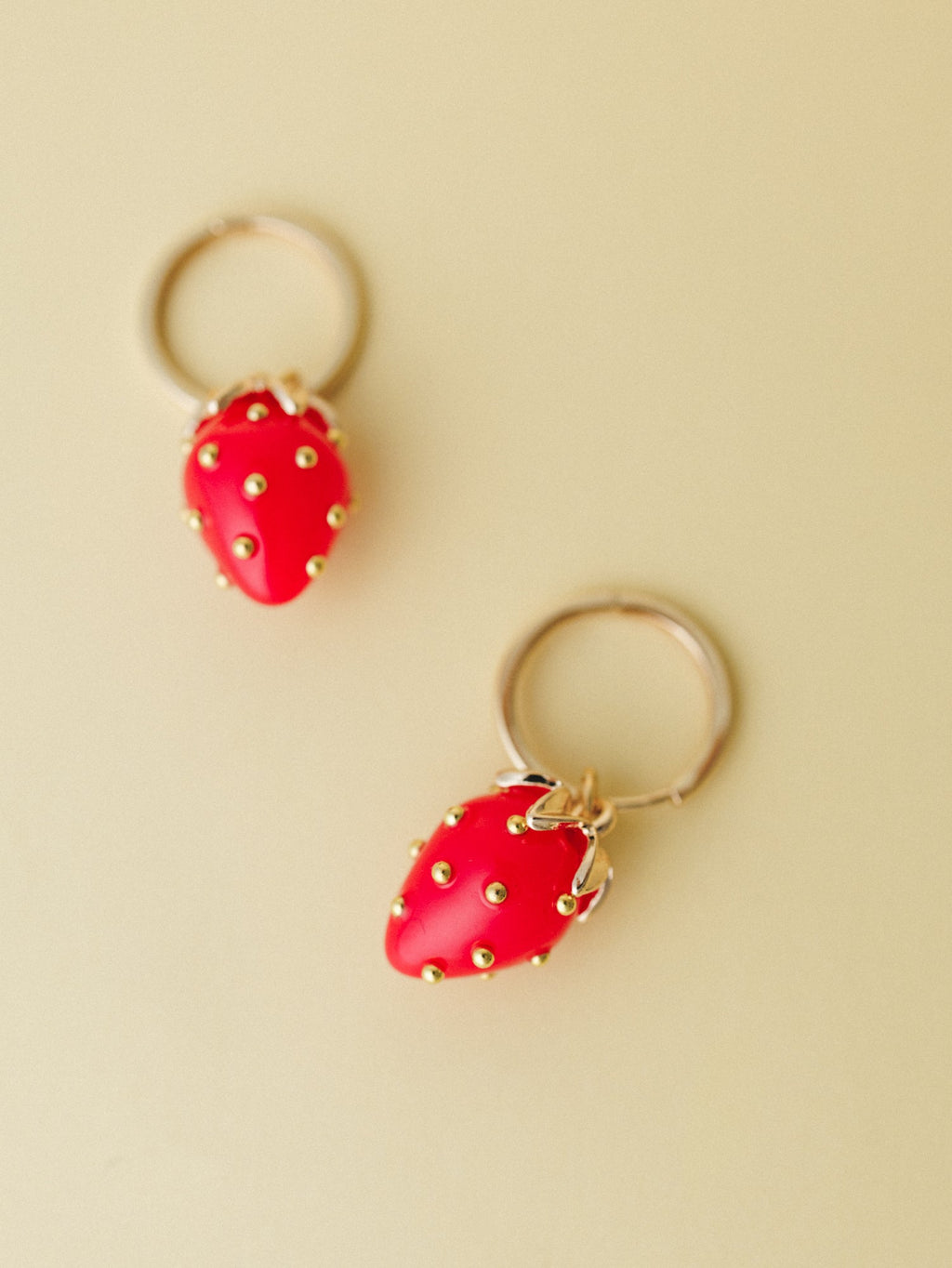 Strawberry Earrings - Gold