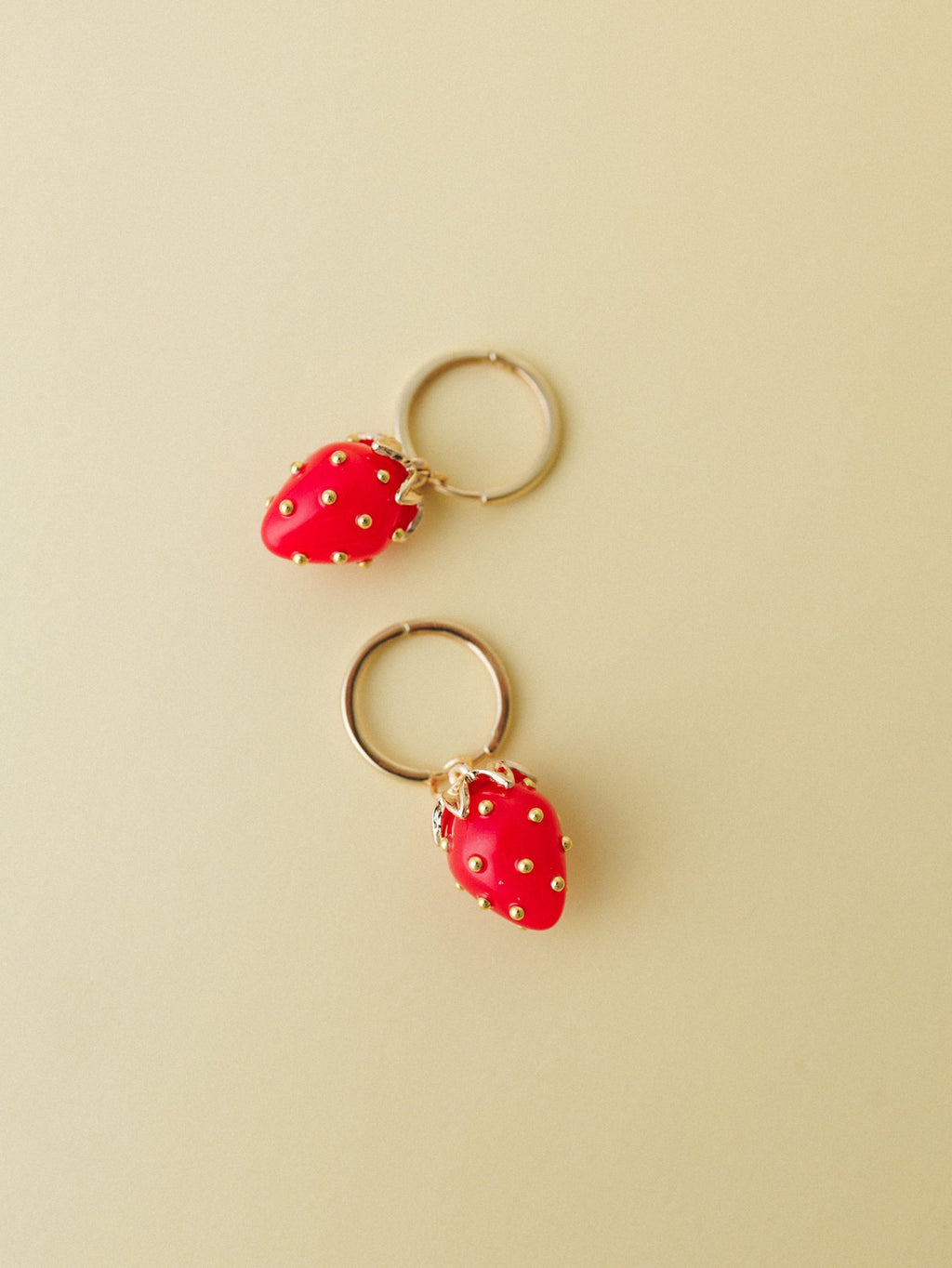 Strawberry Earrings - Gold