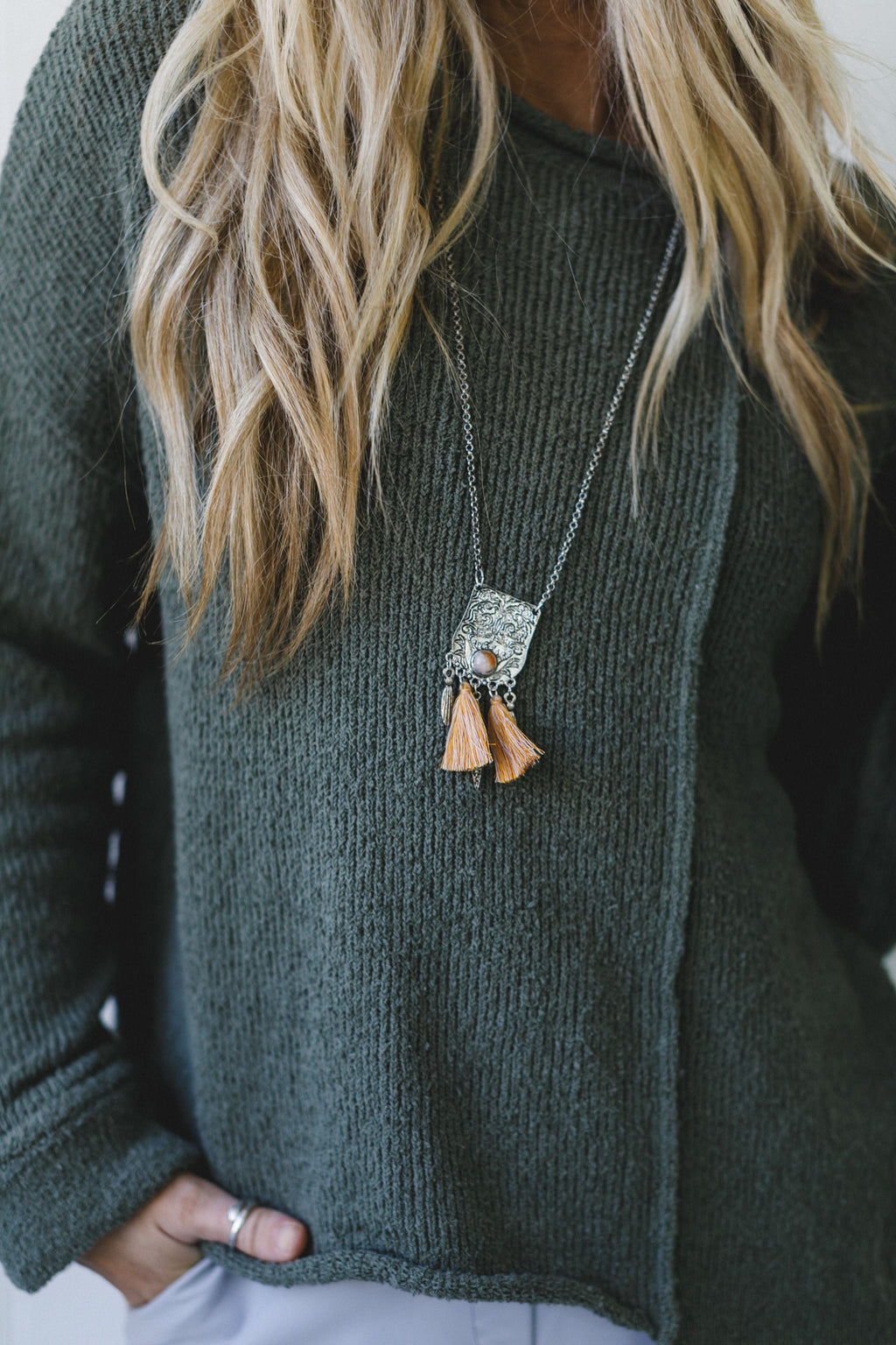 Western Plains Pendant Necklace - Silver