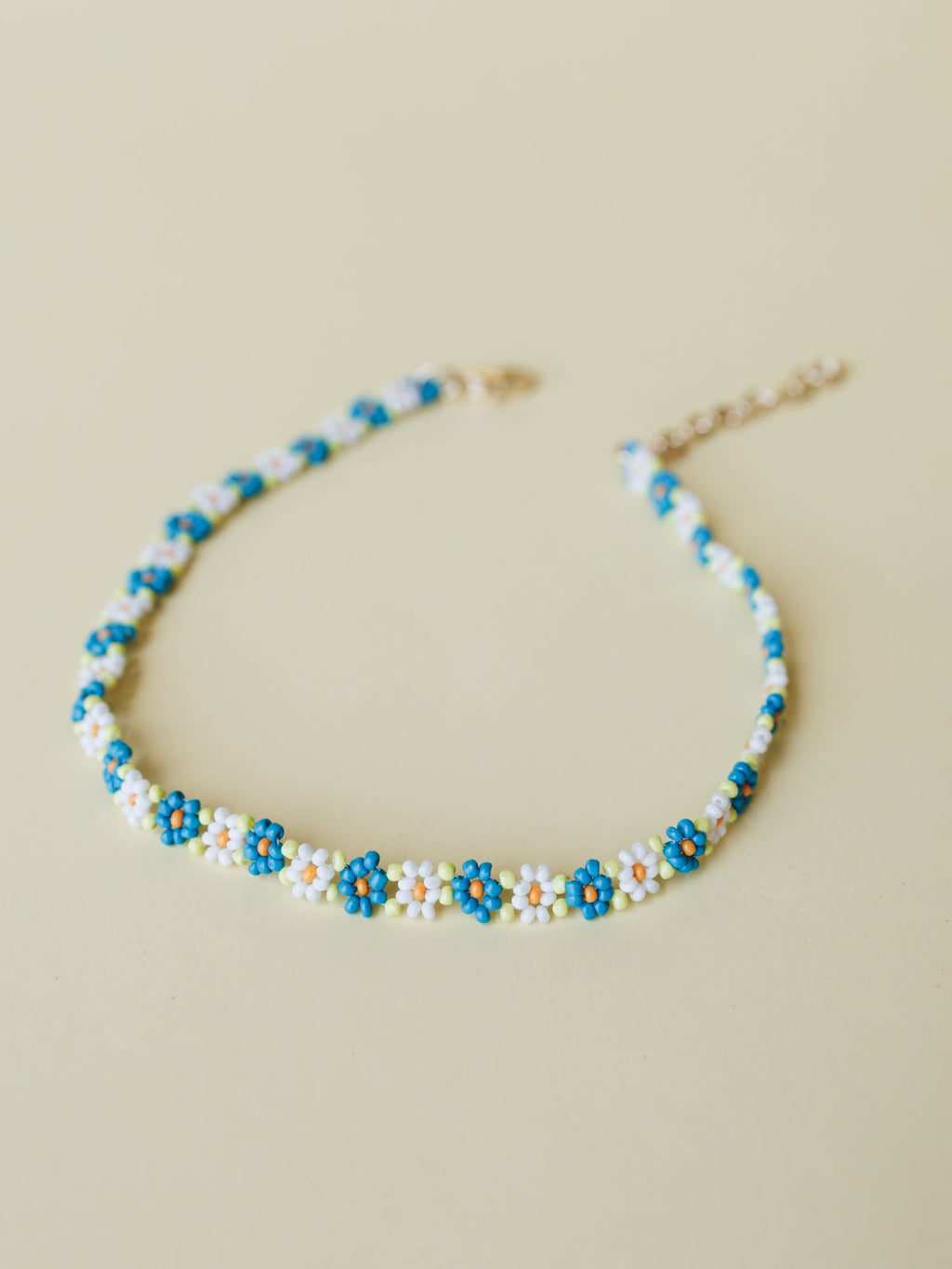 Floral Step Anklet  - Green